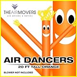 20FT Bright Orange Skyer  Wacky Waving Inflatable Fly Sky Guy Puppet Advertising Dancing Tube