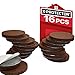16 Heavy-Duty Felt Furniture Pads 2” 1/4” Thick X-Protector! Round Felt Pads for Furniture Feet - The Best Felt Floor Protectors for Furniture to Prevent Scratches. Protect Your Hard Floor! (Brown)
