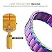 MoKo Gear S2 Watch Band, Universal Stainless Steel Watch Band Strap Bracelet + Connector for Samsung Gear S2 SM-R720 & SM-R730 SmartWatch (NOT FIT Gear S2 SM-R735), COLORFUL