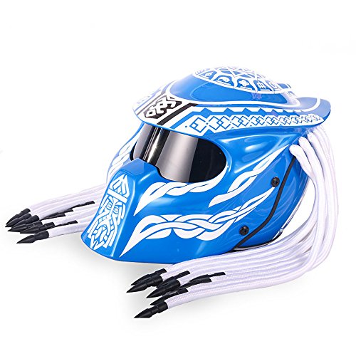 Ytblf Motorcycle Personality Helmet Predator Warrior Carbon Fiber