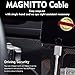 MAGNITTO Premium Compact Magnetic USB Charger Cable Adapter for iPhone 5, 5c, 5s, SE, 6, 6 Plus, 6s, 6s Plus, 7, 7 Plus, iPad, iPod, Nylon Braided 8-Pin Lightning to USB cord ( 2 Pack Silver )