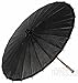 Luna Bazaar Paper Parasol (32-Inch, Black Tie) - Chinese/Japanese Paper Umbrella - For Weddings and Personal Sun Protection