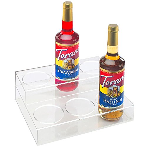 TableTop King P295 Clear Acrylic 2 Tier Bottle Organizer- 12 1/4" x 10" x 4 1/2"
