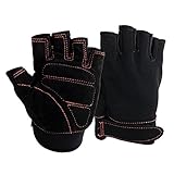 VANCIC Unisex Grip Fingerless Gym Gloves Thickening Palm (3MM Thick Mutispandex) Anti-Slip Ventilated Mittens for Outdoor Sports,Work,Workout,Training,Fitness,Exercise (One Size (Fits 7-8 Inches))