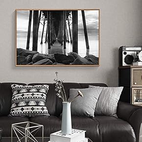 Floating Framed for Living Room Bedroom Black and...