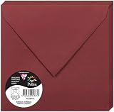 Clairefontaine 5883C Envelopes Pack 20 Burgundy Square 16.5x16.5cm 120g
