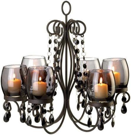 ymorking 10015103 Wholesale Midnight Elegance Chandelier Candles Candle Lantern Fire Heat Light Whmart