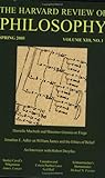 Harvard Review of Philosophy Vol. XIII, No. 1 : Spring 2005, , 0975394940