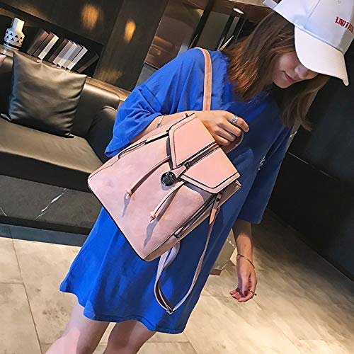 Clearance Sales!! ZOMUSAR Women Backpack Purse PU Leather Convertible Ladies Rucksack Zipper Pocket Crossbody Shoulder Bag (Pink)