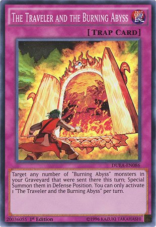 Yu-Gi-Oh! - The Traveler and the Burning Abyss (DUEA-EN086) - Duelist Alliance - 1st Edition - Super Rare