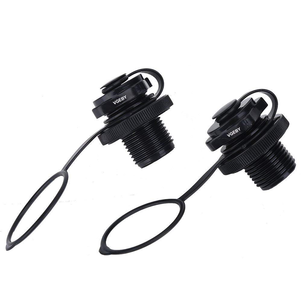 2pcs Air Valves Valve Adapters Spiral Air Caps Replacement Screw Valve Accessories for Kayak Boats Raft Canoe Inflatable Pneumatic