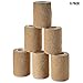 Self Adherent Wrap - Bulk Pack of 6, Athletic Tape Rolls and Sports Wraps, Self Cohesive Non-Woven Adhesive Bandage (3 in x 5 Yards) for Ankle Sprains & Swelling