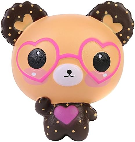 Uspeedy Cute Squishy Slow Rising Soft Squishy Charms Toy for Stress Relief and Time Killing (0 0 0 0 0 bear)