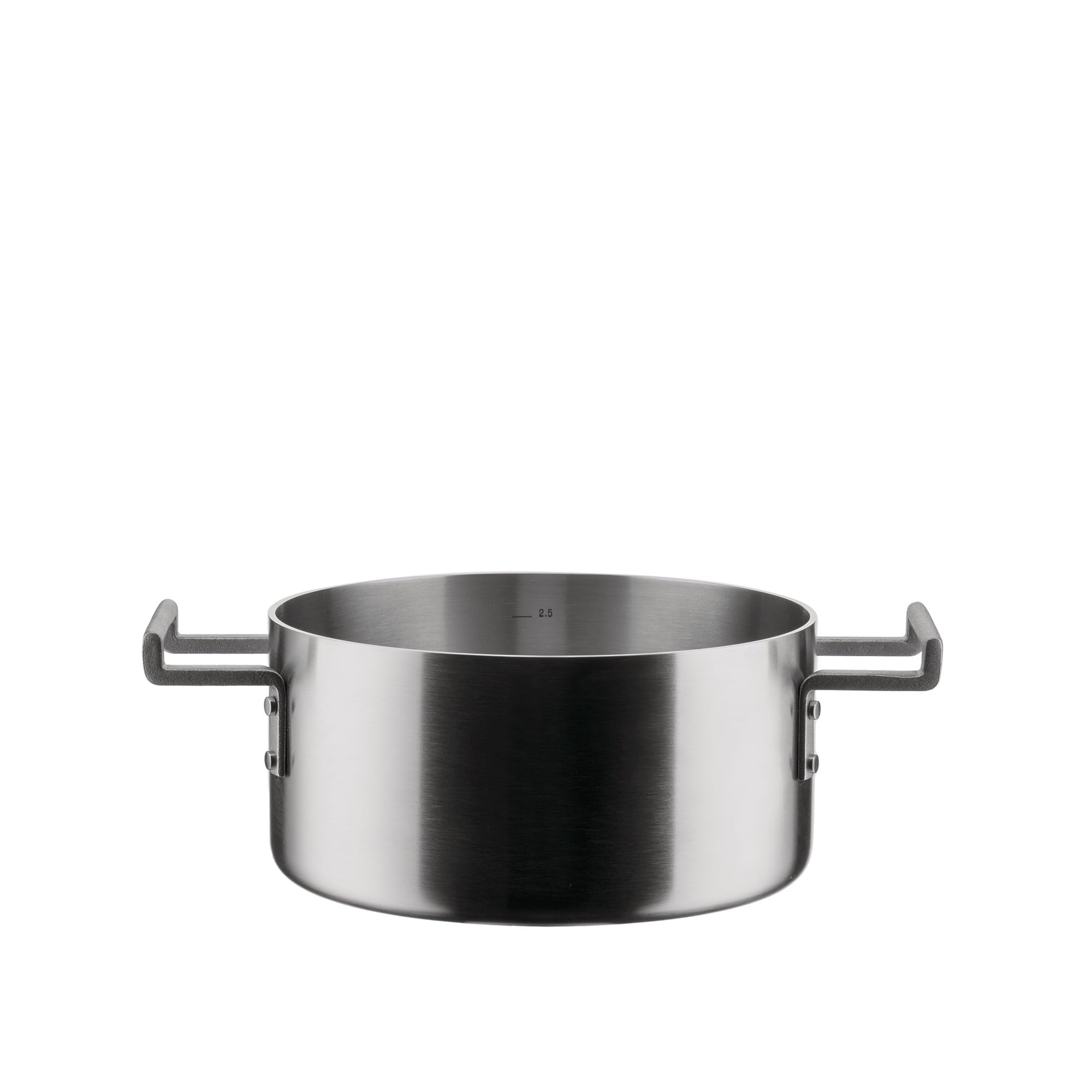 Alessi Convivio DC101/20 - Design Casserole with Two Handles in Multiply, Suitable for Induction, Stainless Steel and PVD with Magnetic Steel Bottom, 20 cm, Mat