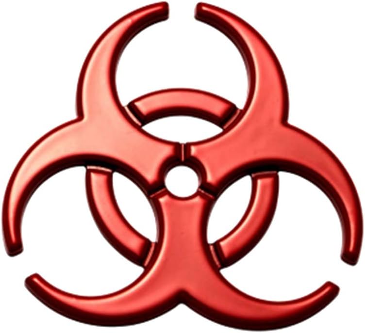 Naisidier Creative Resident Evil Metal Decal Decorative Car Sticker Personalized Biohazard Symbol Car Decal Red Automotive Car Accessories