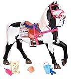 Our Generation Horse - Black & White Paint