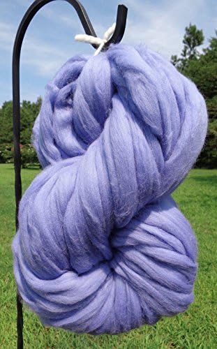 Purple Shep's Wool Roving of Periwinkle Merino Wool Top | Roving Fiber for Spinning | Felting & Weaving | Crafting, and Arm Knitting | Soft and Versatile for All Creative Projects, (1 Ounce)
