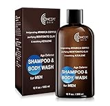 Mens Caffeine Shampoo & Body Wash Combo, Best Natural Treatment for Hairloss  Soothing for Sensitive Scalp & Skin, Anti Itch  Green Coffee Bean, Bentonite Clay, Chamomile - Paraben & Sulfate Free