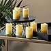 Flickering Flameless Votive Candles, Ivory - Real Wax, 3 Inch Tall, Warm White Light, Melted Edge, Wedding and Party Decorations, Batteries Included - Pack of 8