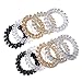 Haierly 20Pcs Spiral Hair Ties Cayder No Crease Elastic Ponytail Holders Hair Ring Phone Cord Traceless rubber bands for hair(Metal color 5 colors 20pcs)