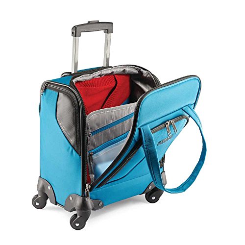 American Tourister Zoom Softside Luggage with Spinner Wheels, Teal Blue, Underseater Pricepulse