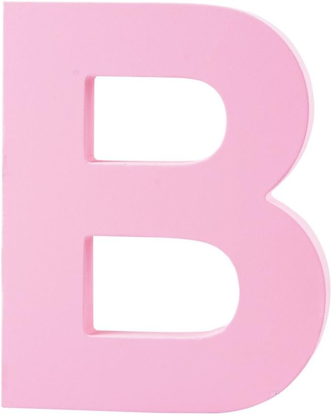 Decorative Wood Letters A Hanging Wall 26 Letters Wooden Alphabet Wall Letter for Children Baby Name Girls Bedroom Wedding Brithday Party Home Decor-Letters (B)