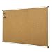 Lockways Cork Board Bulletin Board, Double Sided Corkboard 36 x 24 Inch, Notice Board 3 x 2, Silver Aluminium Frame primary
