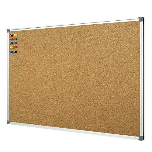 Lockways Cork Board Bulletin Board Double Sided Corkboard 36 X 24 