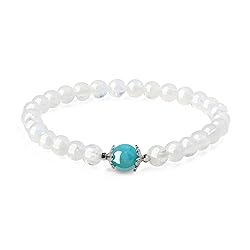 COAI Womens Amazonite Moonstone Stone Bracelet