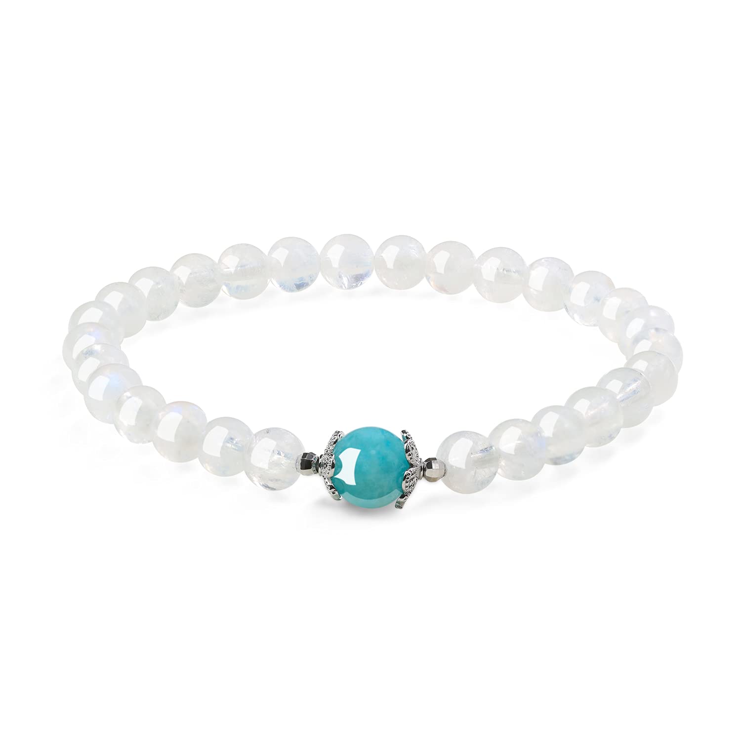 COAI Womens Amazonite Moonstone Stone Bracelet