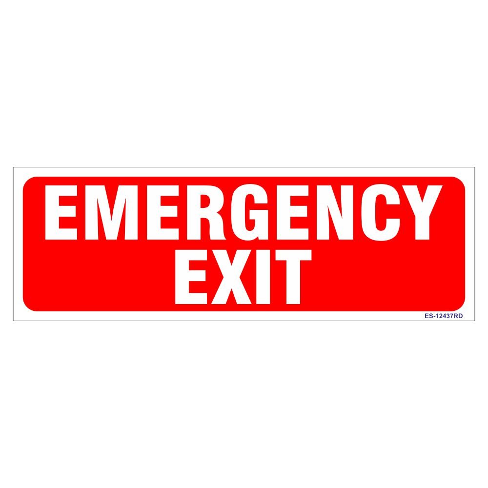 Glow in Dark Emergency Exit Sign Amazon.in Industrial