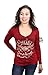 Harley-Davidson Womens Wind Therapy Winged B&S V-Neck Red Long Sleeve T-Shirt - MD