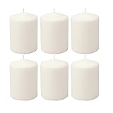 Stonebriar Unscented White Tall Pillar Candles, 35