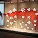116 pcs White Snowflakes Window Clings Decal Stickers Christmas Thanksgiving Decorations Ornaments Party Supplies