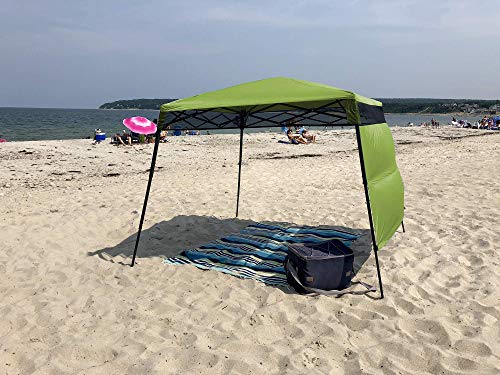 Quik Shade Go Hybrid 6' x 6' Sun Protection Pop-Up Compact and Lightweight 7' x 7' Base Slant Leg Backpack Canopy