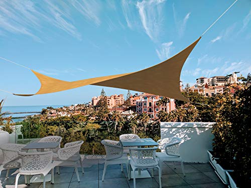 Homeries Sun Shade 185gsm (10x13)' - Rectangular Heavy Duty Sail Canopy - Premium UV Block Sunshade Cover for Patio, Backyard, Deck, Porch, Outdoor Activities