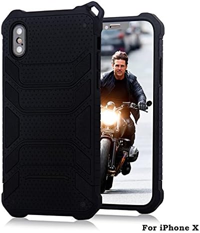 AUGUST VENTURE NEW DESIGN IPHONE X CASING (TPU+PC SPIDERMAN CASING) SUPPORT WIRELESS CHARGING ANTI SCRATCH (black)