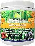 Super Greens Food Supplement By Naturo Sciences the First Complete Green Food To Go Nutrition with Powerful Food Based Multi Vitamins with Wheat Grass for You Amazing Tangerine 8.5oz 30 Servings