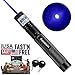 LOT 200Miles 405nm Blue Demonstration Projector Pen Used in Education Medicine Real Estate Camping Outdoor Entertainment LED Lighting Field Exploration and pet Toys (cat/Dog)