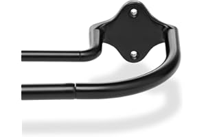 �鶹�� Basics Room Darkening Double Curtain Rod, 48" to 88", Black, Easy to Install