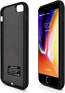 Battery Case for iPhone 8/7/6/6s Apple Charging case 5000mAh 4.7 Inches Portable Charger Case Rechargeable Charging Case External Battery Pack for iPhone 8/7/6/6s -Black