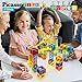 PicassoTiles® PTR45 Roller Coaster STEAM 45 Pcs 3D Creativity Magnet Building Block, Construction Educational Track Building Block Set w/ 5 Different Shapes and Idea Book