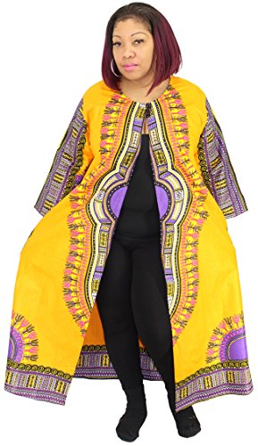 African Planet Women's Dashiki Robe Duster Cloak Party Dress