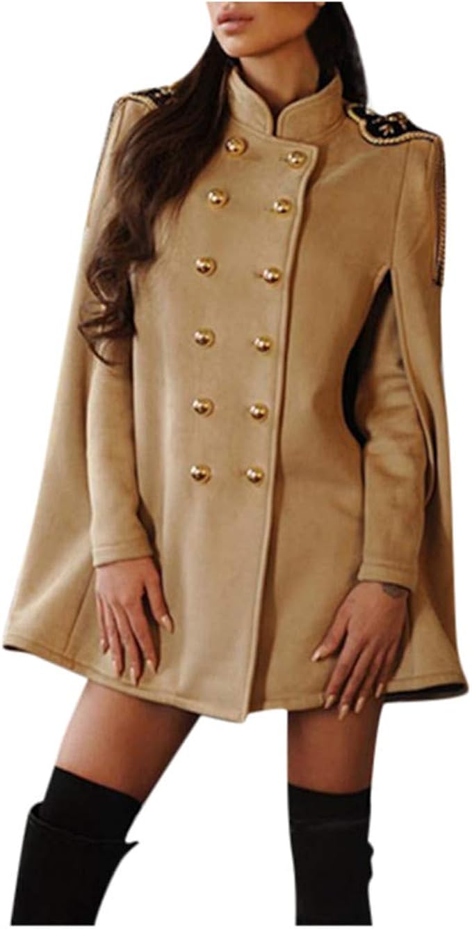 tan peacoat womens