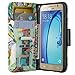 Galaxy J7 Case, Samsung Galaxy J7 Wallet Case, Wrist Strap Flip Folio [Kickstand Feature] Pu Leather Wallet Case with ID&Credit Card Slot for Galaxy J7, (Colorful Tree)