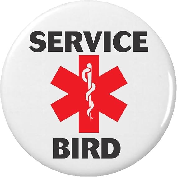 Service Bird Medical Alert Symbol Button Pin Assistance