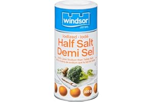 Windsor Half Salt, Iodized table salt 50% Less sodium,350g