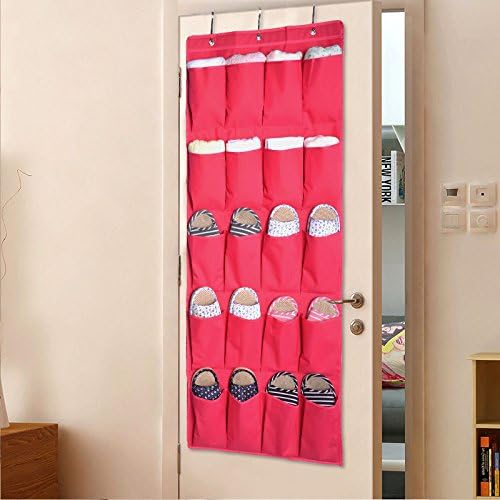 LARARHEE-20 Pockets Over Door Hanging Shoes Storage Bag Pocket Organizer Rack Holder