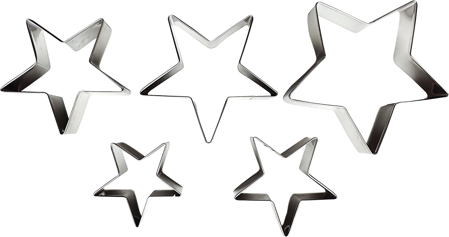 Photo 1 of 5 PCS Set Star Shaped Stainless Steel Fondant Cake Mold Cookie Cutters