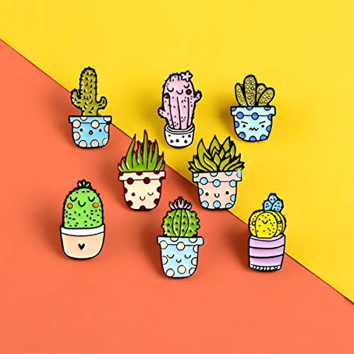 Cute Enamel Lapel Pins Set Cartoon Animal Plant Floral Fruits Foods Brooches Pin Badges for Clothing Bags Backpacks Jackets Hat DIY (Summer sun glass orange juice coco set of 6) - Thumbnail 5